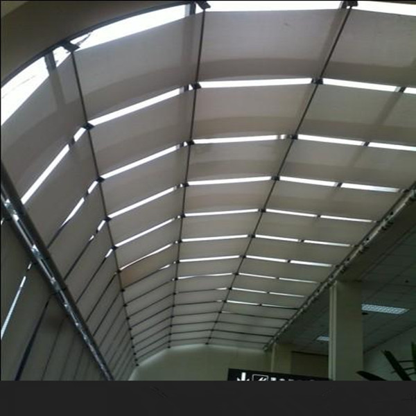 商場采光頂電動遮陽天蓬簾