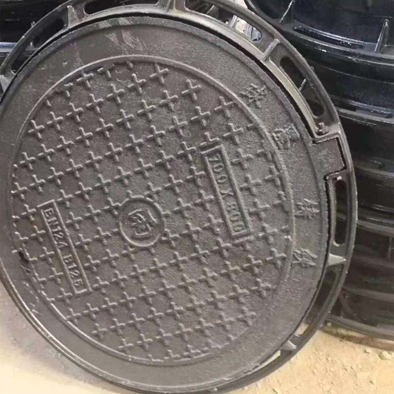 鑄鐵井蓋南圓形生鐵污水下水道排水規(guī)格600定制