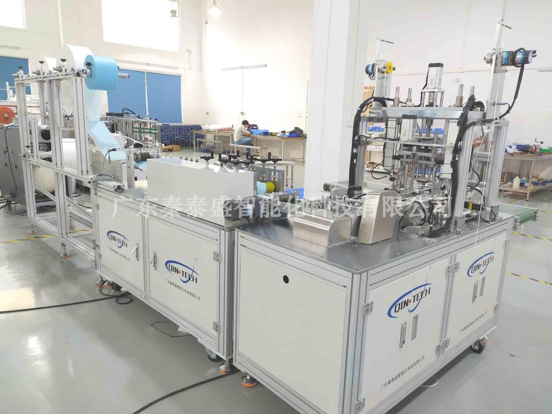 高速一拖一全自動平面一次性無紡布口罩機生產線 工廠直銷