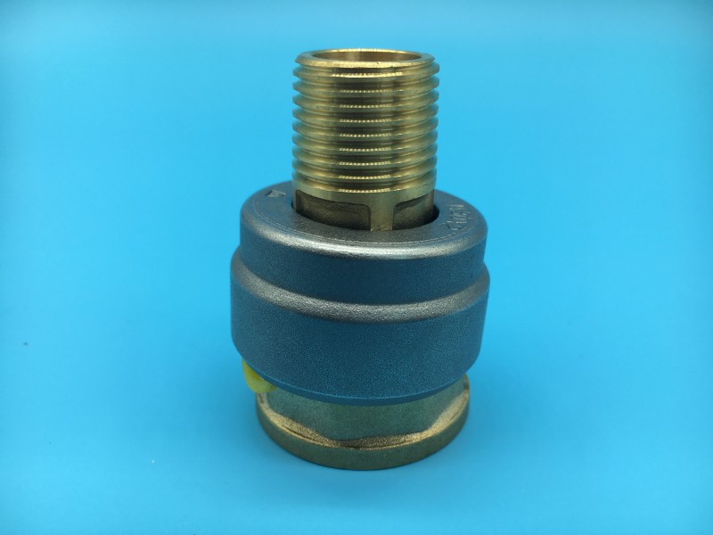 燃氣表煤氣管防拆防盜黃銅接頭護套式家用轉接接頭卡箍