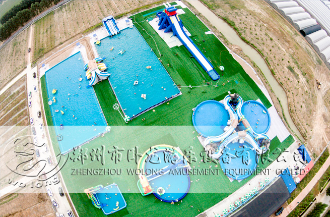 支架游泳池定制兒童充氣水樂園設施現貨供應