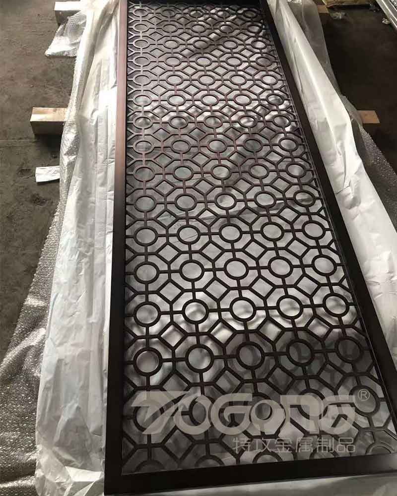 酒店不銹鋼屏風隔斷_大堂不銹鋼屏風花格定制_不銹鋼屏風廠家