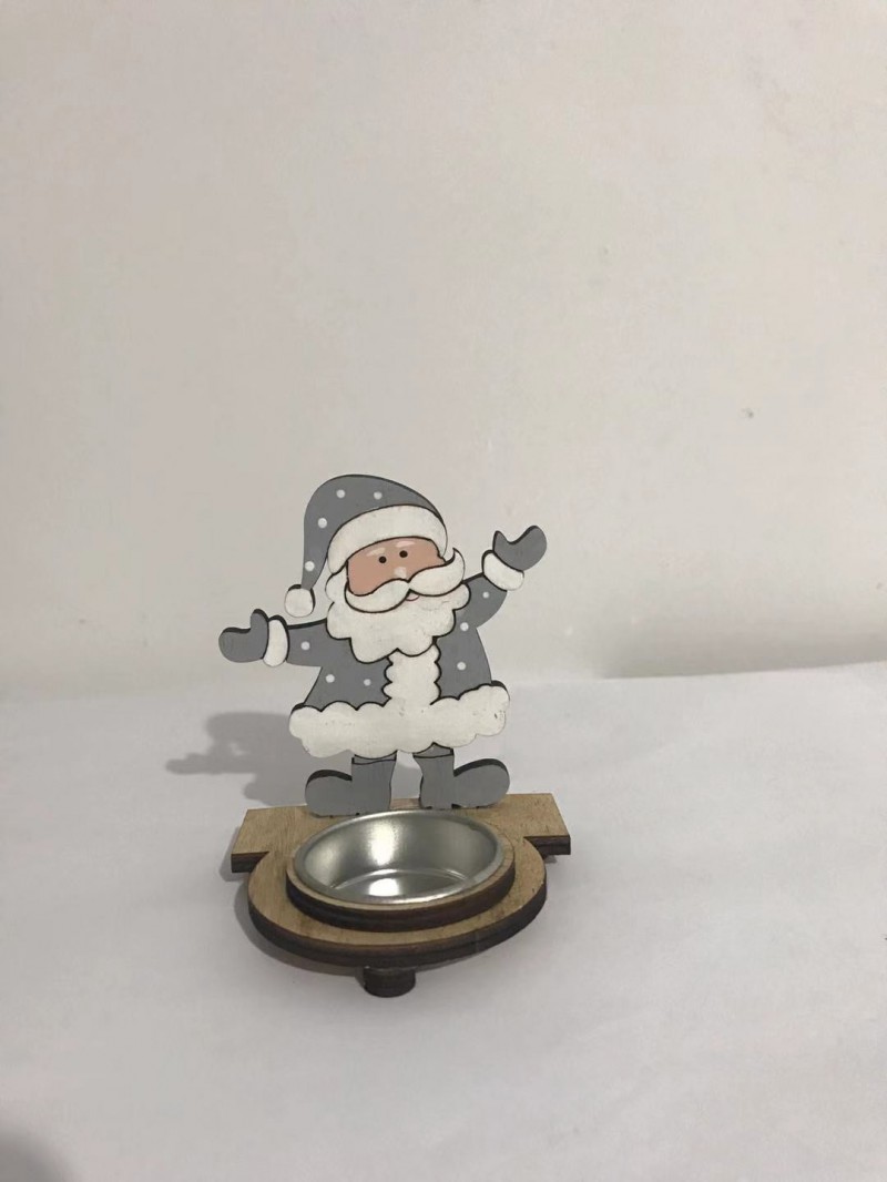 廠家直銷圣誕燭臺木質(zhì)圣誕禮品