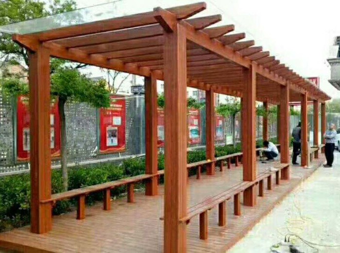 蘭州景觀防腐木廊架
